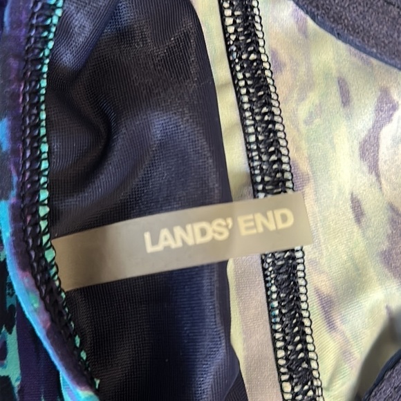 LANDS END Tankini Swim Top Teal/Purple Sz 10P - Picture 5 of 7